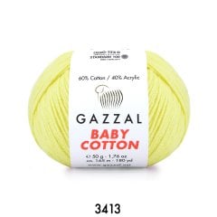 Gazzal Baby Cotton 3413 açık sarı