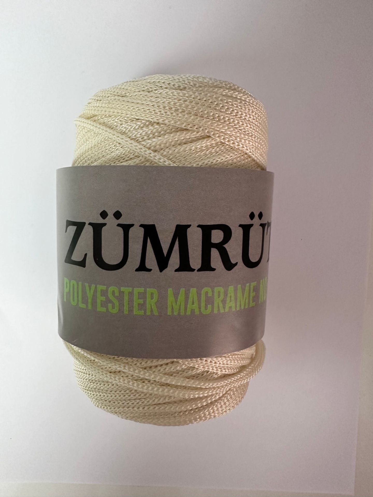 Polyester Makrome krem
