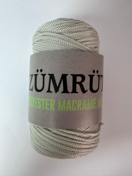 Polyester Makrome açık gri 8