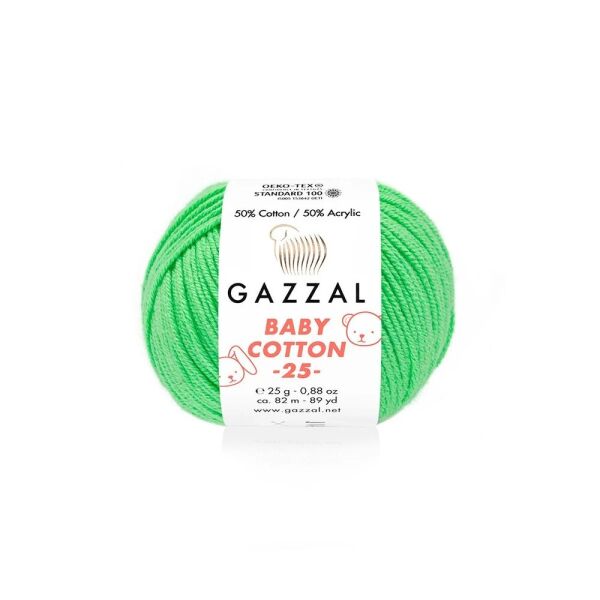 Gazzal baby cotton  25 gram 10 lu paket