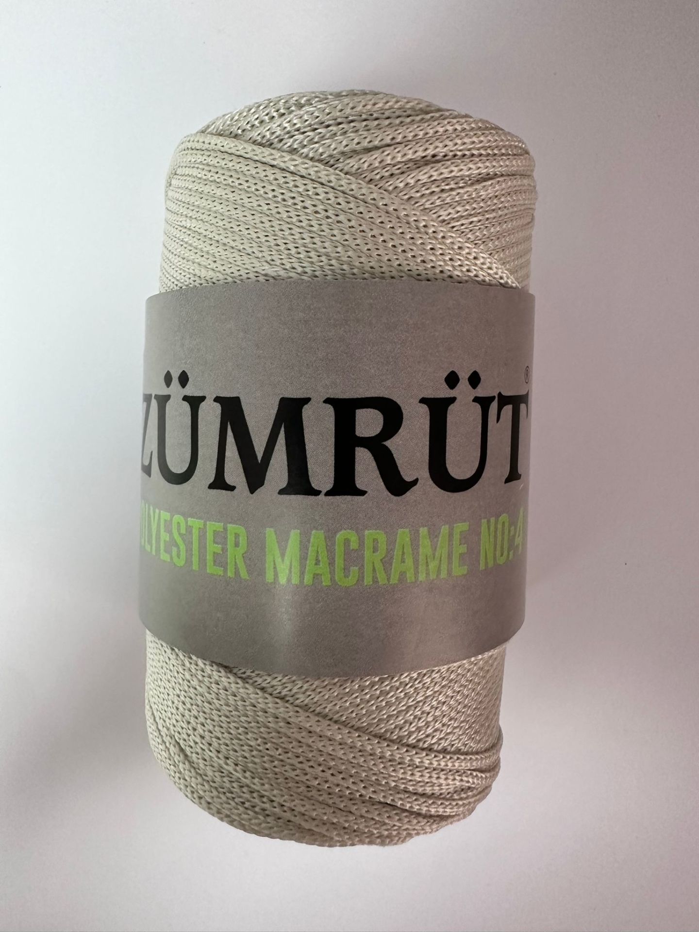 Polyester Makrome açık vizon 7