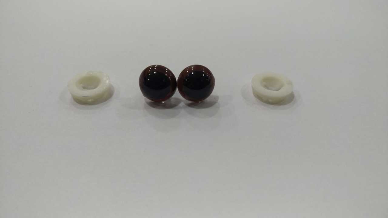 14 mm İthal Kaliteli Kahverengi Göz (1çift)