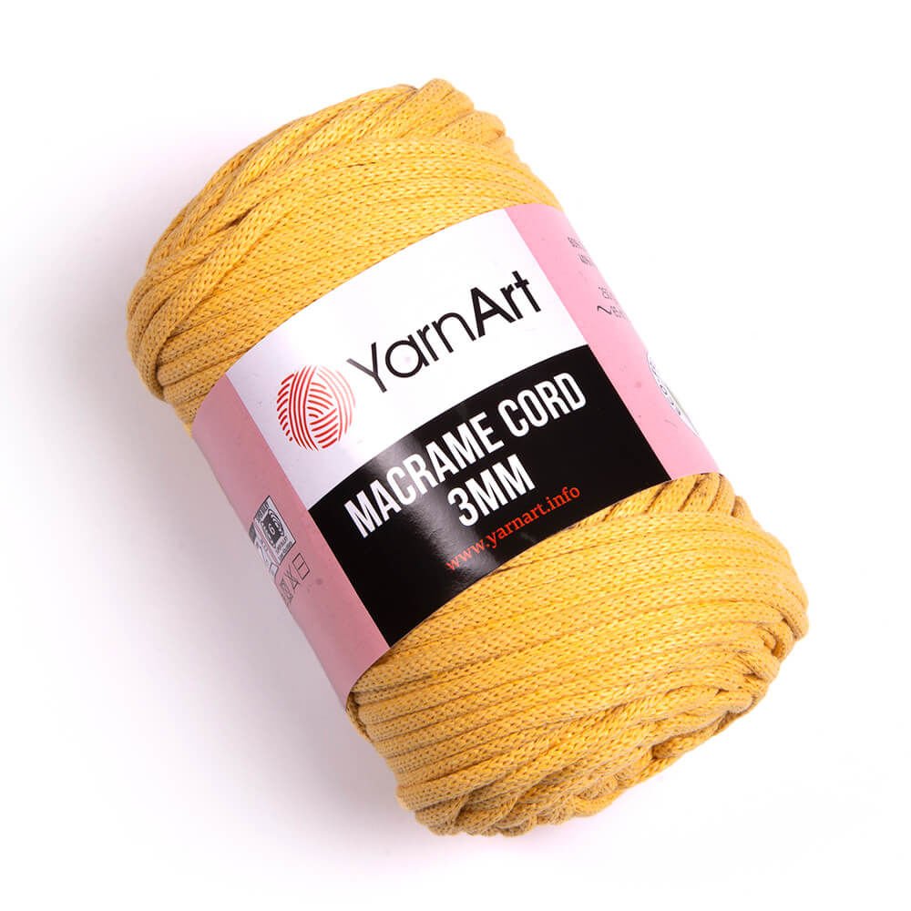 Yarnart macrame cord 3mm 764 Koyu Sarı