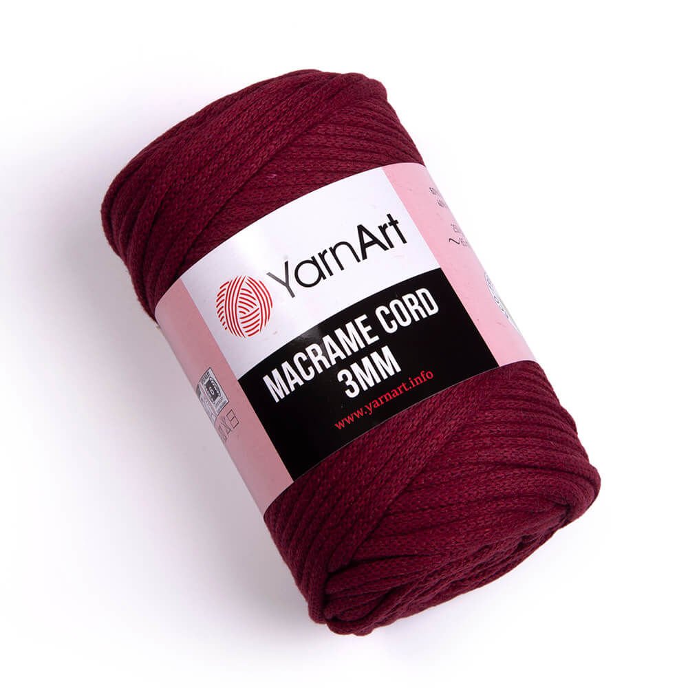Yarnart macrame cord 3mm 781 Bordo