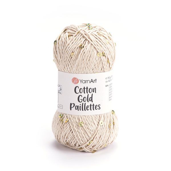 YarnArt Cotton Gold Paillettes 7104